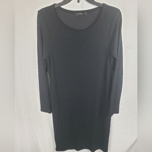 Apt.9 Black Women’s Ribbed Long Sleeve Dress Sz L